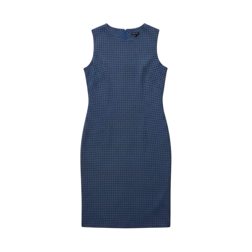 J. McLaughlin Geometric Shift Midi Dress Women’s Medium Blue Black‎